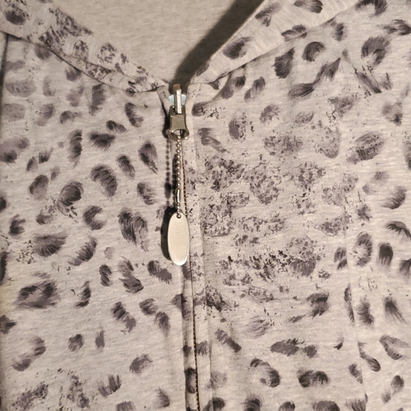 🐆DANA BUCHMAN REVERSIBLE ANIMAL PRINT HOODIE PARKA - SIZE L🐆 - Picture 2 of 7